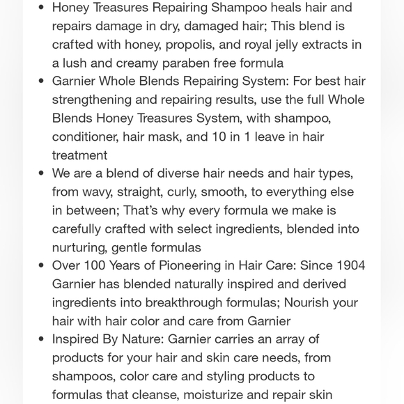 BUNDLE!! 3 Garnier Whole Blends Replenishing Shampoo & Repairing Mask pkts (8) - Picture 8 of 10